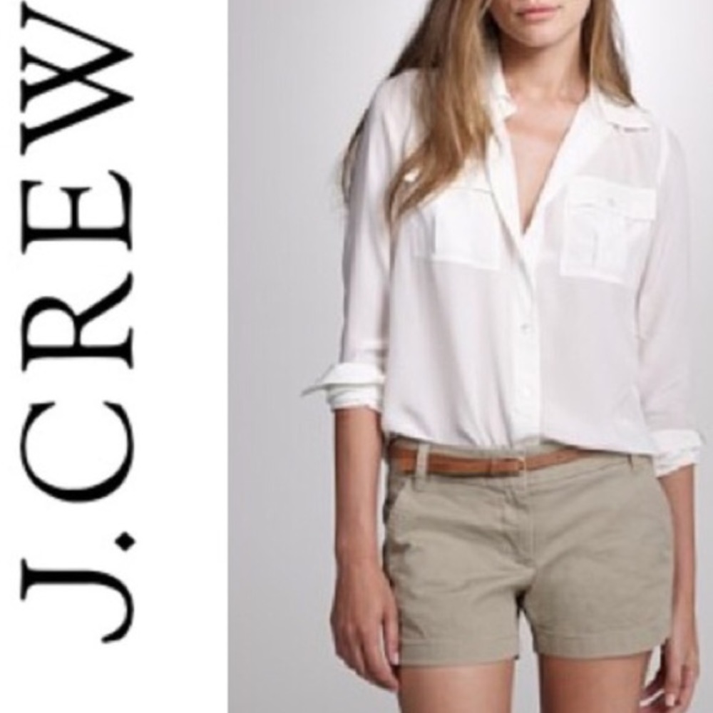J. Crew. | size 6 | khaki 3” Chino Shorts
